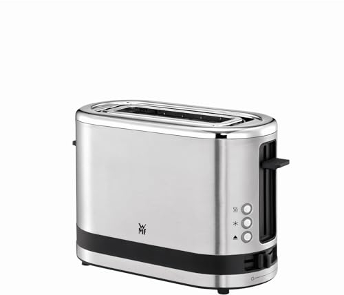 WMF Küchenminis 1-Scheiben Toaster Langschlitz XXl-Toast, Mini Toaster mit Brötchenaufsatz 7 Bräunungsstufen Überhitzungsschutz 600W Edelstahl matt