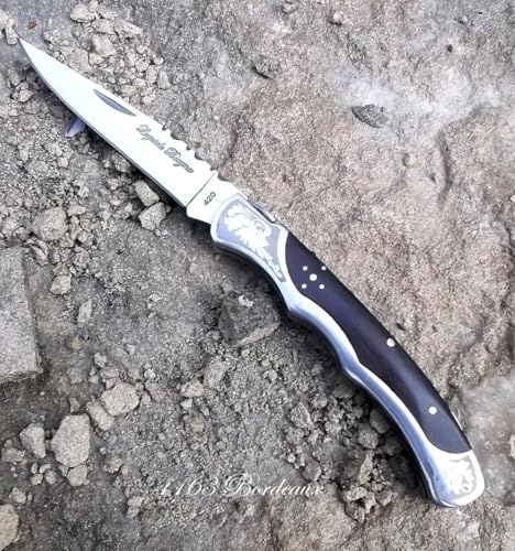 Laguiole Taschenmesser 4164 'Baroque', Blau Holz