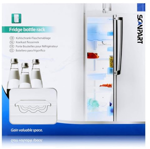 Scanpart Flaschenhalter Für Kühlschrank, Flaschenlagerung Einfach Gemacht, Universal, Weiß