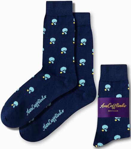 AUSCUFFLINKS Table Tennis Fan Socks for Men | Sock for Him | Ping Pong Sports Socks | Table Tennis Player Socks for Him | Bday Present for Guys (Table Tennis)