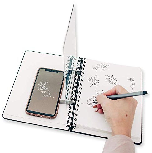 Vivia VV276012 Easy - Skizzenbuch mit Kunstleder Einband für Aquarellfarben - 64 Seiten, 32 Blatt a 240g/m² starkes Papier, 100% Säurefrei, Lessebo Design, Hot Press - Natural White - A5