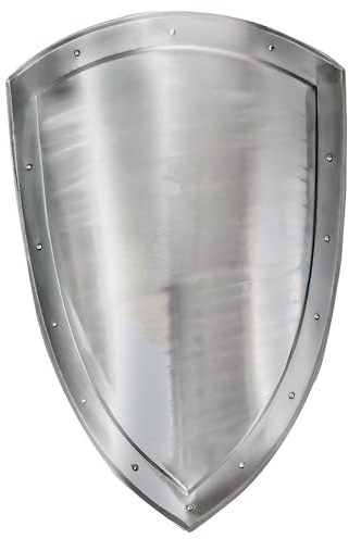 Armory Replicas™ - 14th Century Medieval Functional Historical Replica Solid Black Heater Shield