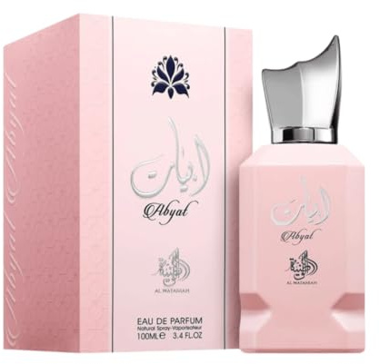 Al Wataniah Eau de Parfum Abyat, Parfum Floral Élégant, Notes de Fleur d'Oranger, Jasmin et Musc Blanc, 100 ml, Fabriqué à Dubaï