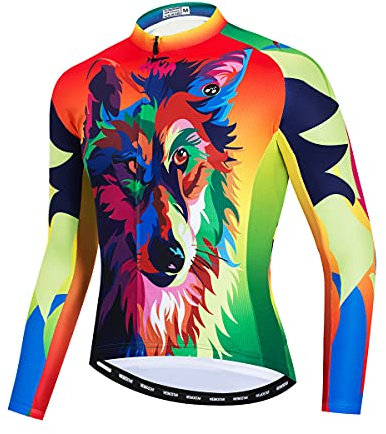 Herren-Fahrradtrikot, langärmelig, Rennrad, Kleidung, atmungsaktiv, Fahrradbekleidung, CF0315, S