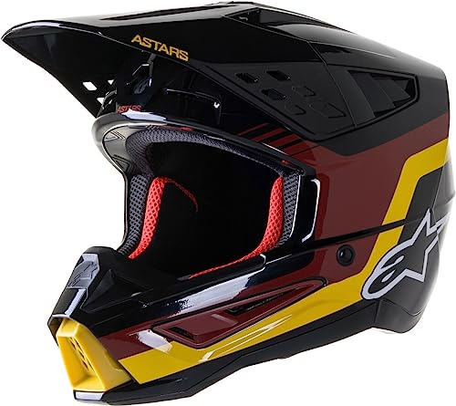 Alpinestars SM5 Venture Motocross Helm (Black/Red/Yellow,XL)