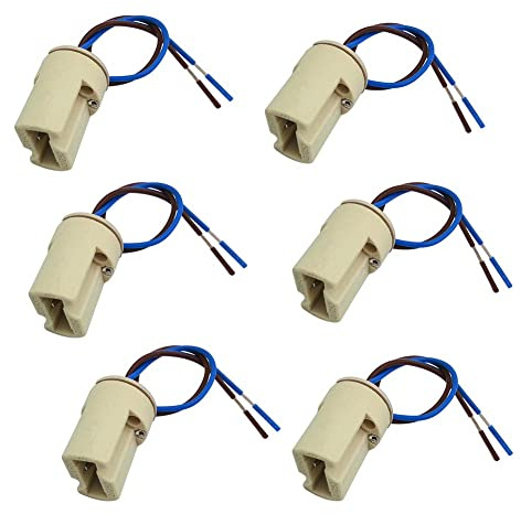 YKFengYan Fengyan Home Bulbs 6pcs / Lot G9 Lampada Base Connettore in Ceramica Presa G9 Tipo Portalampada for PORTATO Lampadina alogena Lampada Domestica