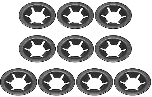 QUARKZMAN 8mm x 18mm Interne Dent Rondelle-étoile Rondelle de Blocage autobloquante x 10PCS 65Mn Ressort Acier Étoile Serrage pour Machines et Equipement