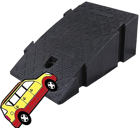 BLUEZY Auffahrrampe Für Einfahrten, Leichte Tragbare Rollstuhlrampe, Fahrradrampe für Treppe Dämpfungsrampe Bordsteinrampen, Auto Rampe, Schwellenrampe 25 * 45 * 19cm