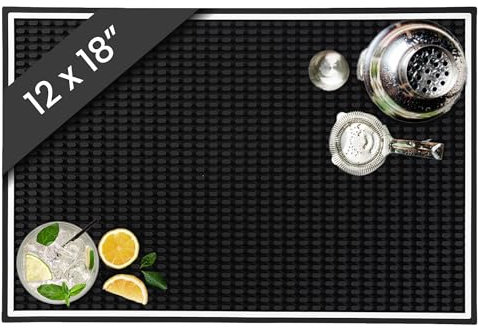 Bar Mat Dish Drying Mat 12 x 18 Inch Rubber Bar Mat - Lined