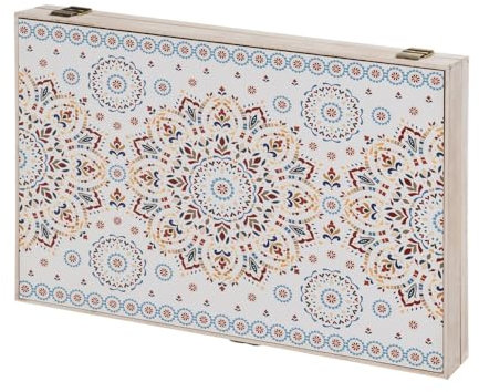 LOLAhome Tapa Contador luz Decorativa | Cubre Cuadro eléctrico | Madera MDF de 46x6x31 cm | Cubrecontador Mandala Rojo