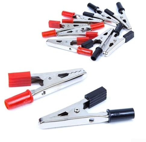 Lot de 10 pinces crocodiles électriques isolées 5 A Couleurs assorties