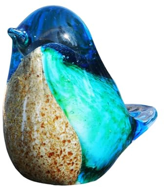 Vogelfiguren, Heimdekoration, geblasenes Glas, Blauvogel-Statue, künstlerische blaue Vögel, Tierfigur, Kunstglas-Ornamente für Wohnzimmer, Schlafzimmer, Heimtischdekoration
