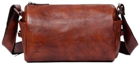 CambOs Herren-Kuriertaschen, Umhängetaschen, lässige Tagesrucksäcke, echtes Leder, Umhängetaschen, Hüfttaschen, Reisetaschen, 27,9 cm