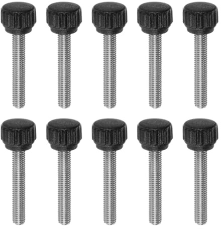 QUARKZMAN 10 Stück Rändelschraube M5 x 30mm Flügelschrauben mit Gewinde, Edelstahl 304 Knebelschraube 13mm Rund Klemmschraube Sterngriffschraube Klemmhebel Daumenschraube für Möbel Maschine