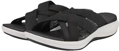 AMDOLE Sandalias ortopédicas para mujer, sandalias ligeras y cómodas con soporte de arco, pantuflas de ocio para mujer, Black, 40 EU