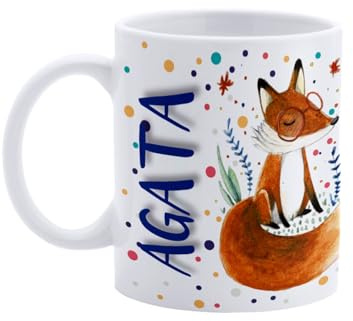 Paolo Chiari Tazza in Ceramica Caffè e Tè, Personalizzata con Nome, Idea Regalo Compleanno per Amici e Familiari, Certificata per Alimenti, Adatta al Microonde, Made in Italy (Agata)