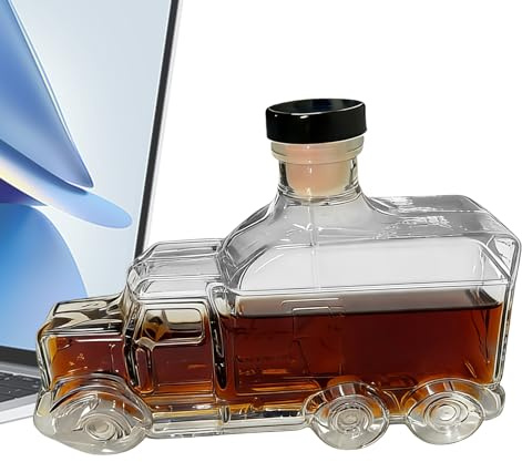 Ceprznvey Bourbon-Karaffe | Whiskey-Flasche im LKW-Style | Champagnerkaraffe 375 ml mit Verschluss für Haus Bar Party