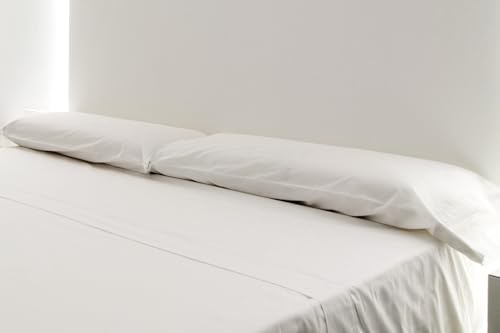SEDALINNE - Funda Almohada - Fundas de Almohada Cama 90 cm (45x110 cm) - 100% Algodón - Tejido Suave y Resistente de 200 Hilos - Ideal para Dormitorio, Fácil Cuidado y Secado Rápido - Blanco