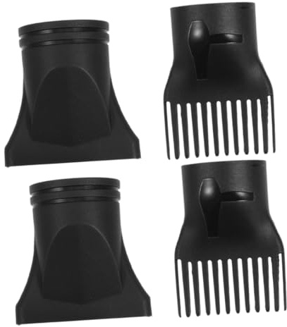 FRCOLOR 4pezzi Diffusore per Asciugacapelli di Ugello Pettine e Diffusore in Plastica Accessori per Styling dei Capelli per Uso Viaggi e Domestico Compatibile Molteplici Marche di Asciugac