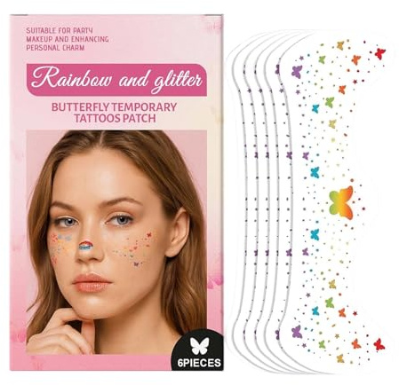 Parches de Maquillaje Parches Impermeables | 6 Parches Temporales Impermeables para Fotografía de Boda Cosplay Entusiastas