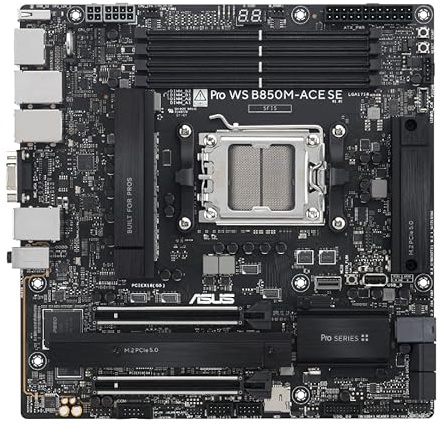 ASUS PRO WS B850M-ACE SE AMD B850 Socket AM5 micro ATX (Asus PRO WS B850M-ACE SE Socket AM5 MATX Motherboard)
