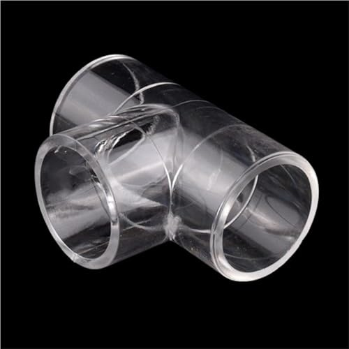 Connettore per tubi trasparenti Raccordo for tubo a L da 90 gradi, connettore for in acrilico trasparente spesso, giunto a T a gomito for for acquario(White,32mm)