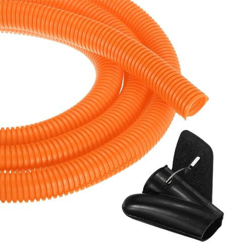sourcing map 1 Inch 20ft Split Wire Loom Tubing, Flexible Cord Protectors with Installation Tool Cable Management Sleeve Conduits Cover for Office Home Electrical Automotive Wires, Orange