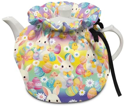 Mintulipy Easter Egg Tea Cozy Tea Cosy,Creative Kitchen Tea Pot Cover Insulation Keep Warm Tea Kettle Quilt for Home Kitchen Table Hotel Tea Party Restaurant