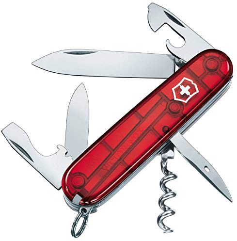 Victorinox Schweizer Taschenmesser, Spartan, Multitool, Swiss Army Knife mit 12 Funktionen, Klinge, Korkenzieher, Dosenöffner