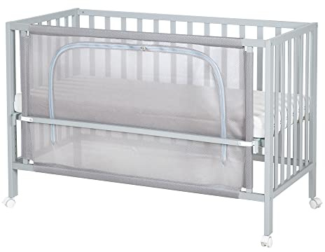 roba safe asleep von Roba sidosäng, rumssäng, barnsäng 60 x 120 cm Little Stars, säng till förälder-säng med komplett utrustning, badsäng, barnsäng, juniorsäng, trä, taupe, lackerad