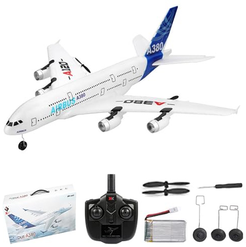 GoolRC RC Airplane, WLtoys XK A120 A380 Aircar Model Plane, 3CH 2.4G Remote Control Airplane, EPP Fixed-Wing RC Aircraft RTF Toy for Adults