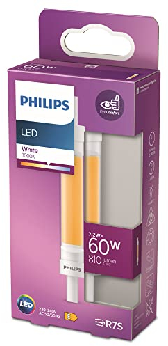 Philips LED R7S Stablampe, 60 W, 118mm, 2 Pin Sockel, neutralweiß, Silber