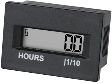 Compteur horaire numérique Runleader, AC 86V à 230V, stockage de données, conception étanche pour tondeuse à gazon, bateau, camping-car, autolaveuse, etc.