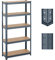 Relaxdays Schwerlastregal, 5 Ebenen, HBT 150x75x30 cm, 875 kg Tragkraft, Lagerregal, Keller & Garage, Metall, anthrazit