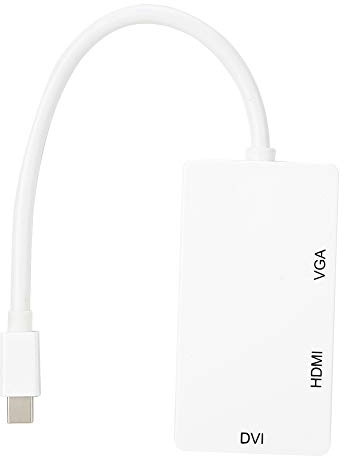 Displayport, Convertidor 3 en 1 DP Mini DP a DVI Adaptador de Cable VGA No Necesita Fuente de Alimentación Externa