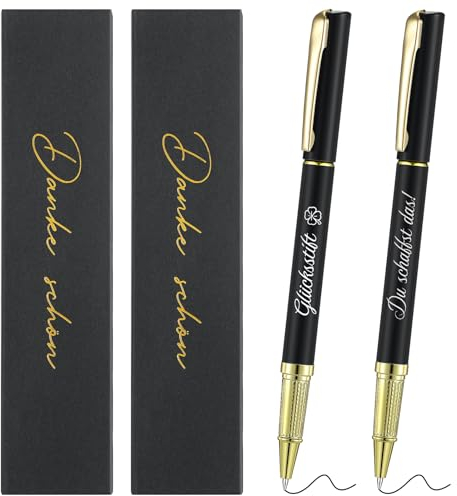 Tenare Glücksstift Kugelschreiber Geschenke für Kollegen, Dankeschön Geschenke, Abschiedsgeschenk Kollegen, Kleine Geschenke für Kollegen, Arbeitskollegin Geschenk, Danke Erzieherin Geschenk(Schwarz)