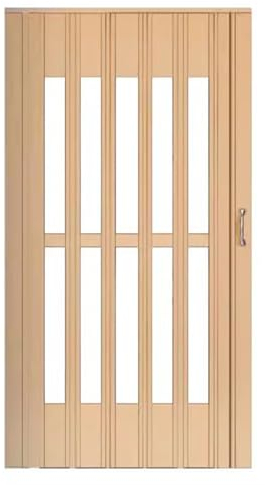 Falttür Holzfarbene Falttüren für Den Innenbereich, Falttüren Aus Mattiertem Acryl für Badezimmer/Küche/Flur, Tor mit Aluminiumrahmen – Kein Bohren Erforderlich(Size:59x80in(149.9x203.2cm))