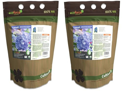 CULTIVERS Abono Hortensias y Camelias Ecológico 2x5kg. Fertilizante de Origen 100% Orgánico y Vegano. Potencia la Floración y activa el color de las flores