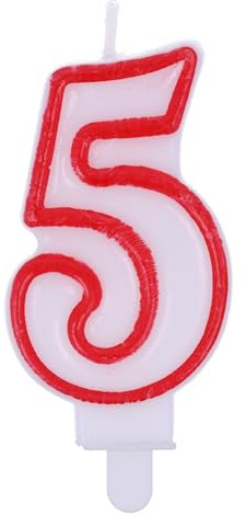 Bougie numérique rouge n° 5