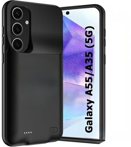 Fraternize Akkugehäuse für Galaxy A35/A55, Ladedeckel, tragbar, wiederaufladbar, 7000 mAh, Galaxy A35/A55 5G (6,6 Zoll), erweitertes Akku-Ladegerät