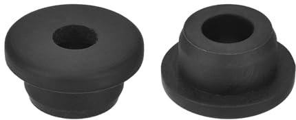 QUARKZMAN 2 Stück Kabeldurchführung Gummi, 11mm ID 20mm Bohrloch Gummitüllen Silikon Top Hat Lochstopfen Gummidichtung Gummistopfen Schutz von Drähten Kabeln für Verkabelung, Schwarz