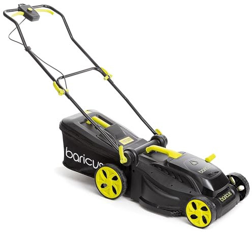 Baricus Akku Rasenmäher 36V mit Ladegerät & Mulchfunktion, 38 cm Schnittbreite, Brushless-Motor, 36L Fangsack, 5 Schnitthöhen – Ideal für den Garten - B-Ware