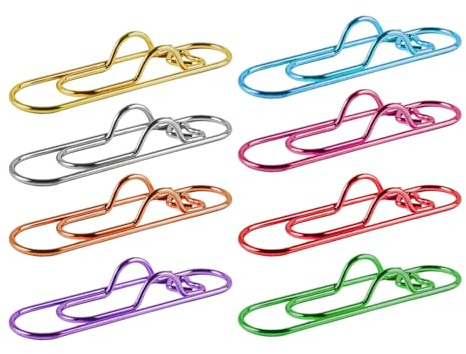 8st Metal Pen Clip Holder - Portable Pen Hanger PaperClip Set, Drable Book Pen Clips | Hjärtformat Multifunktionellt För Anteckningsböcker, Skrivverktygsorganisatör För Studenter Och Kontor
