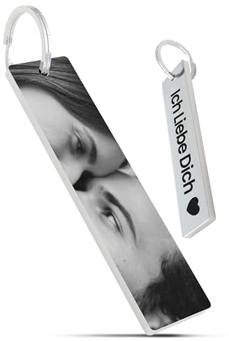 Meinearmbänder Personalisierter Schlüsselanhänger mit Augenfoto – Schlüsselring mit individuellem Bild & Gravur auf der Rückseite – Einzigartiges Geschenk für Männer & Frauen, Freundin oder Partner