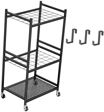 Sharplace Carrello Porta Attrezzi da Giardino con 4 Ruote Robusto per Capannoni E Garage Multiuso