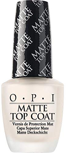OPI Nail Lacquer Matte Top Coat – Durchsichtiger Überlack mit bis zu 7 Tagen Halt – Mattes Finish – Ergiebig, langlebig & splitterfest – NTT35 – 15 ml