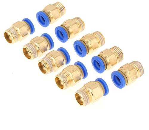Conector rápido aire 8 mm, conexión neumática rápida y hermética, conector neumático industrial para talleres automotrices, fabricación y mantenimiento industrial