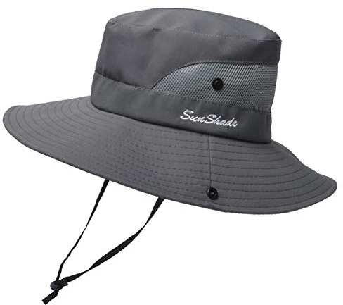 Anvevkn Damen Faltbarer Sonnenhut UV Schutz Sommerhut Wanderhut Fischerhut Gartenhut Wasserdicht Outdoor Buschhut mit Verstellbare Kinnband