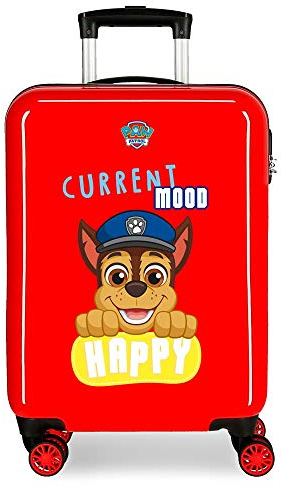 Paw Patrol Playful Kabinenkoffer Rot 38x55x20 cms Hartschalen ABS Kombinationsschloss 34L 2,6Kgs 4 Doppelräder Handgepäck