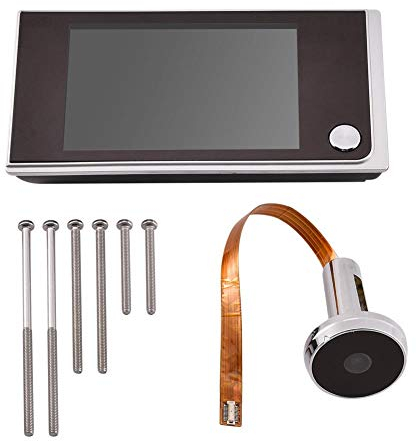 Socobeta Digital Peephole Viewer Doorbell Mini HD Smart Security Camera 3.5 inches Indoor LCD Screen